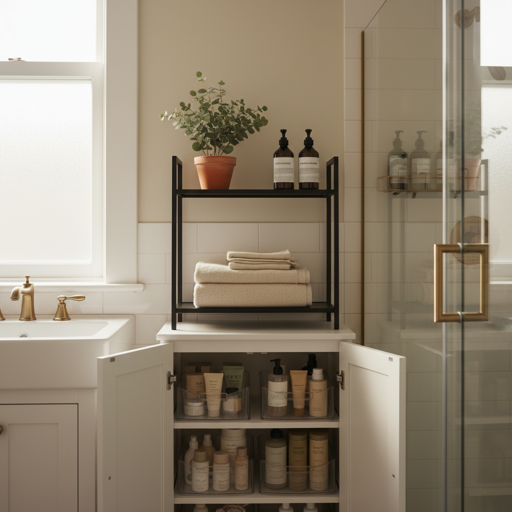 7 Renter-Friendly Bathroom Storage Ideas Under $50