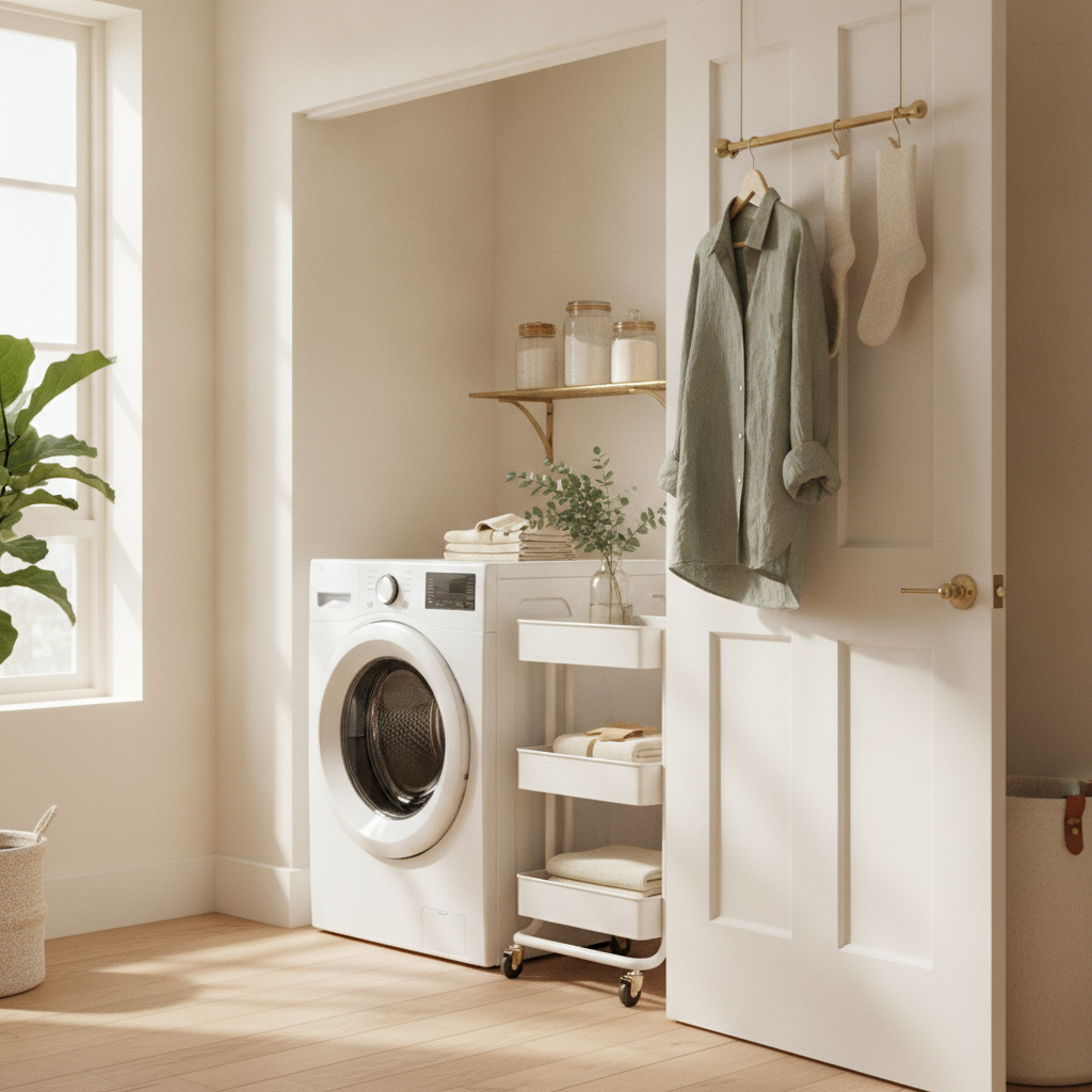 Small Space Laundry Room Organization: No-Drill Hacks